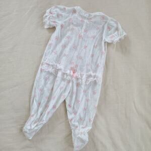 Vintage Floral Footed Pjs 12-18 months